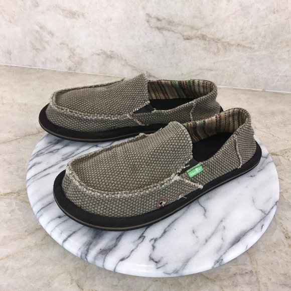Sanuk Kids Slippers in Olive Green - Picture 3 of 10